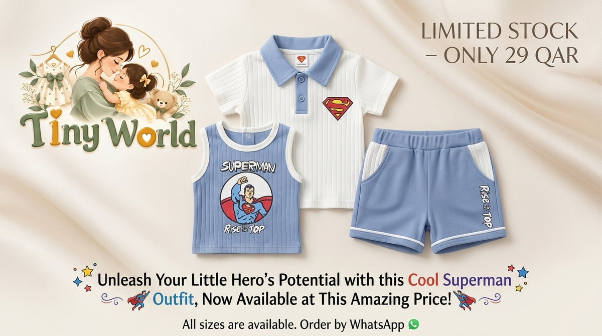 Blue SuperMan 3 Piece Set