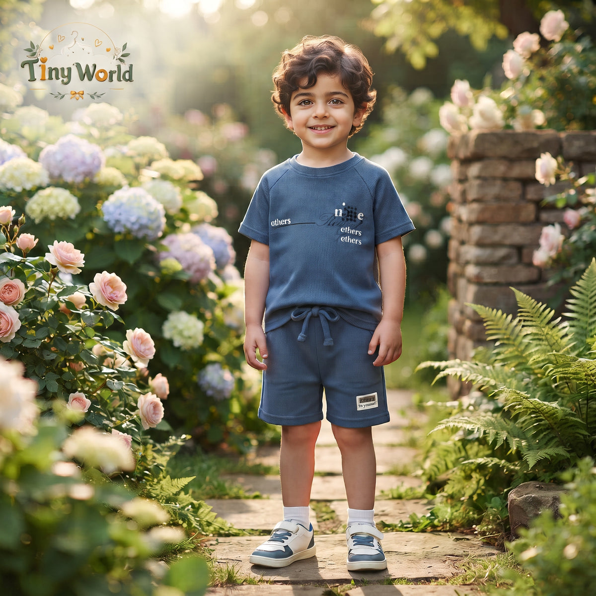 Dusty Blue Explorer Outfit: Soft Comfort Set for Little Adventurers