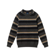 Big Kid (8-18) Boys Striped Crewneck Sweater | Brown