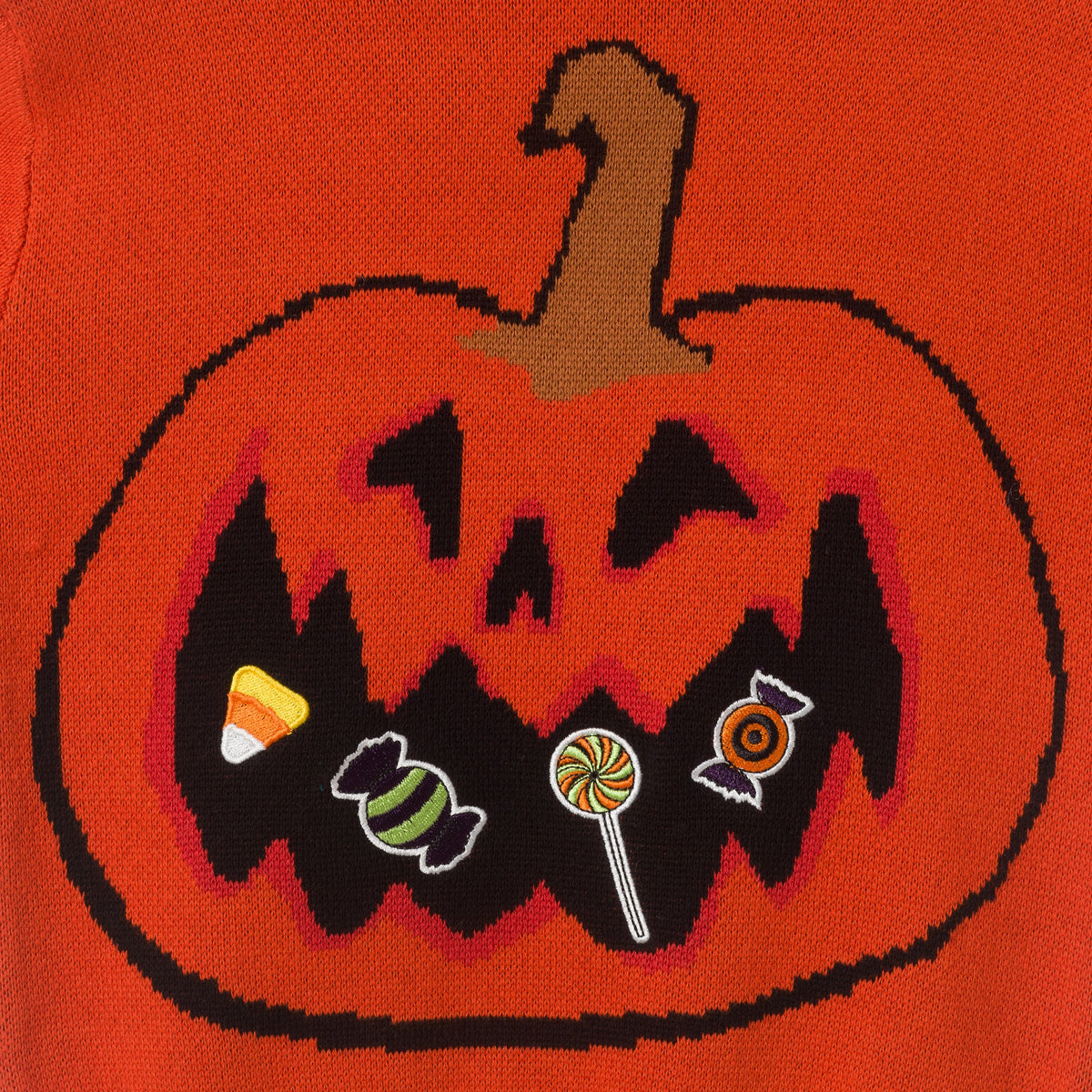 سترة هودي للأولاد (4-7 سنوات) بتصميم يقطينة الهالوين (Jack-O'-Lantern)
