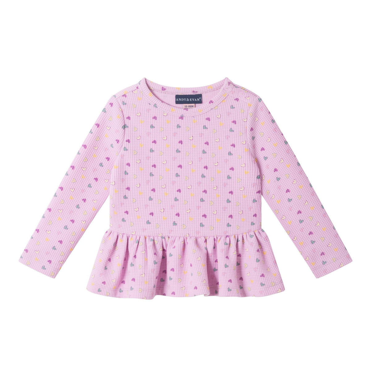 Infant Waffle Lounge Set | Pink Heart
