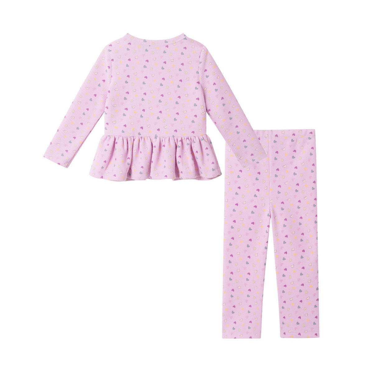 Infant Waffle Lounge Set | Pink Heart