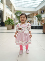 Pink Floral Toddler Dress & Leggings Set