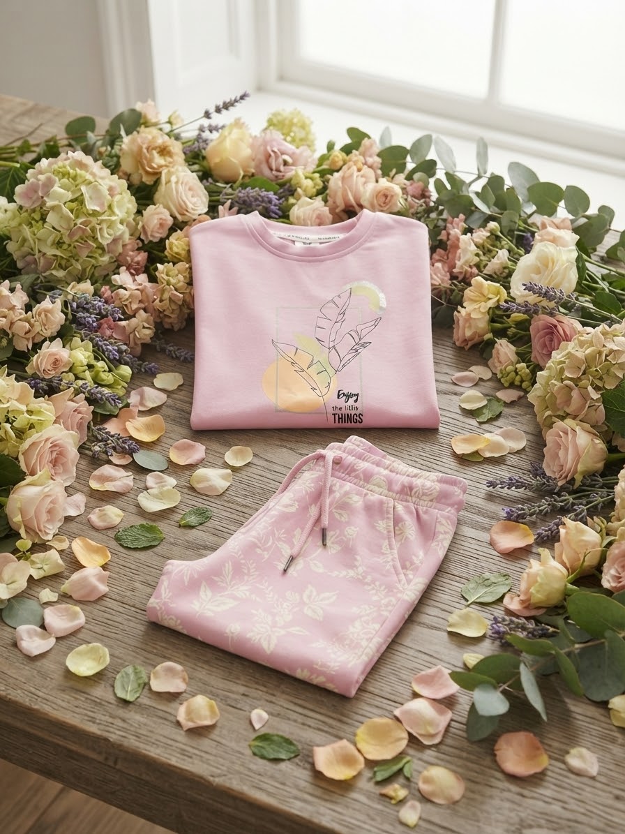 Charming Floral pink set