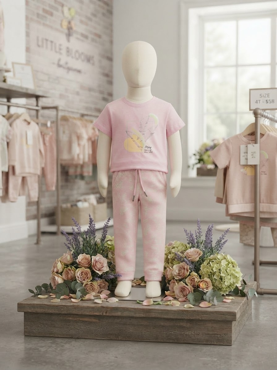 Charming Floral pink set