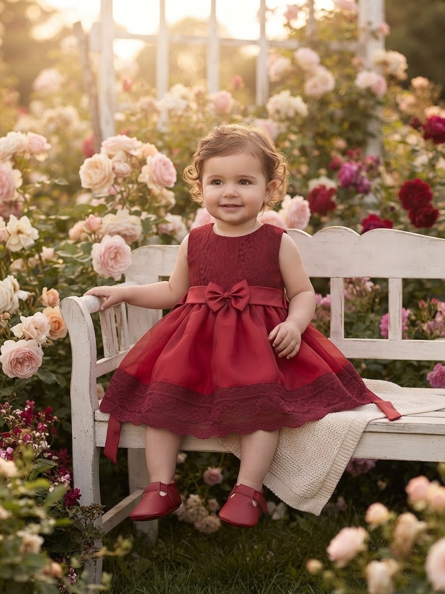 Red Ruby Bow party dress