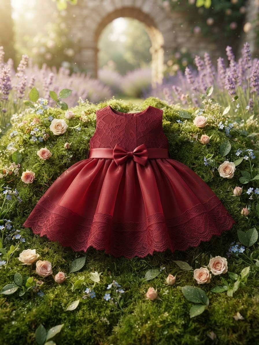 Red Ruby Bow party dress