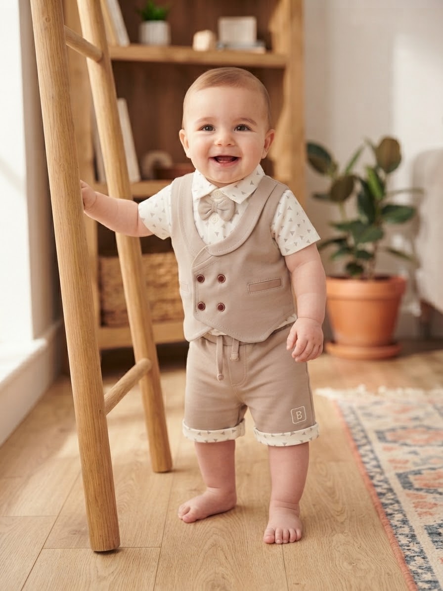 Elegant Little Gentleman 3-Piece Outfit Set