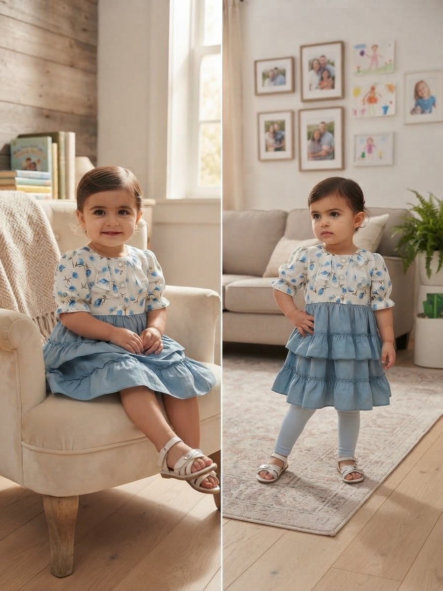 Tulip Tiered Twirl Set frock style