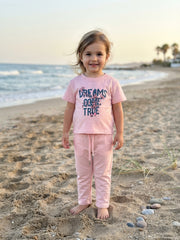"Dreams Come True" Soft Pink Cotton Kids Lounge & Play Set