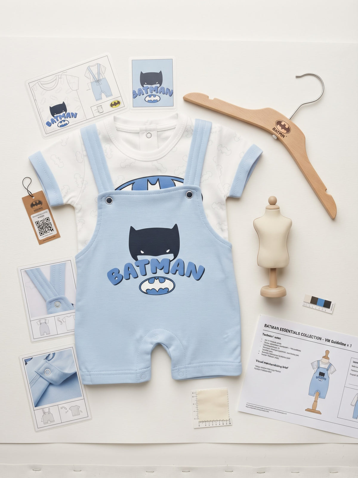 Batman Baby Shortalls & T-Shirt Set (2-Piece Outfit)