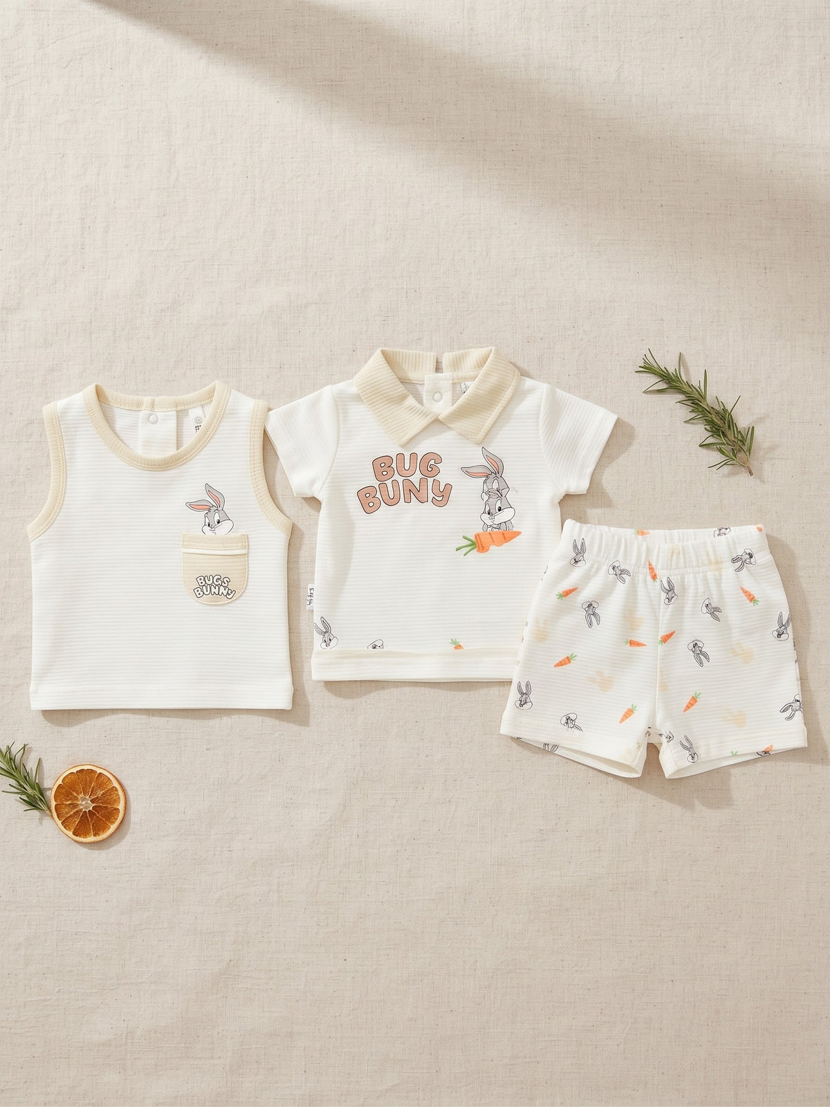 Bugs Bunny 3-Piece Baby Cotton Outfit Set