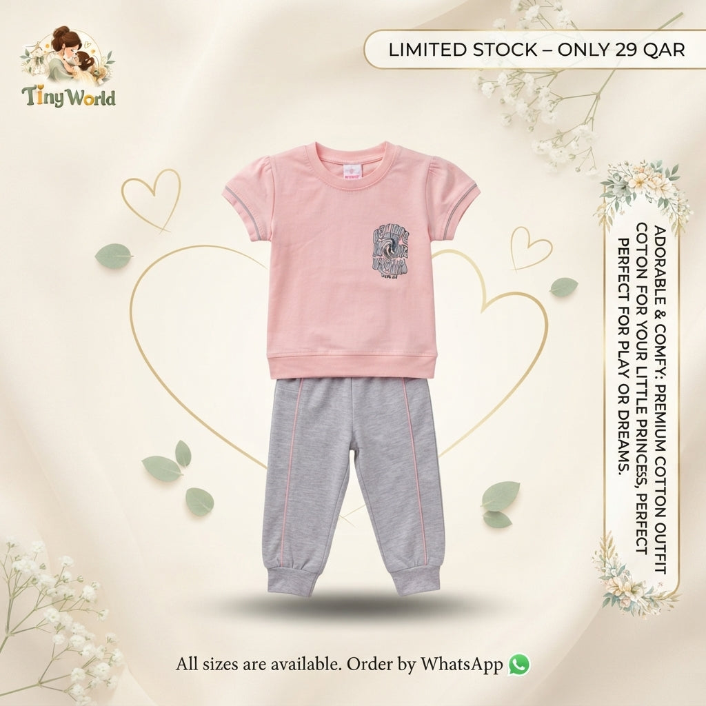 Playful Steps Pink & Grey Track Set