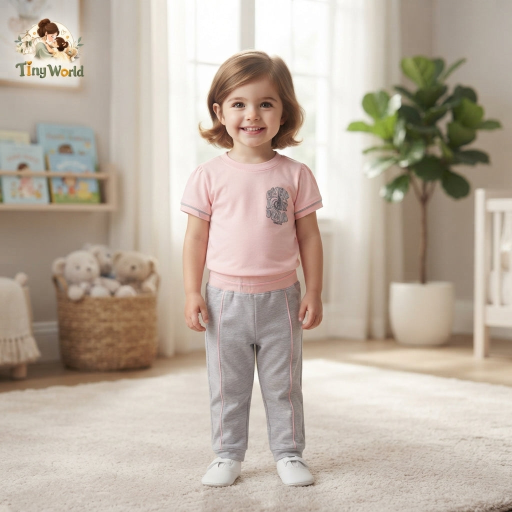 Playful Steps Pink & Grey Track Set