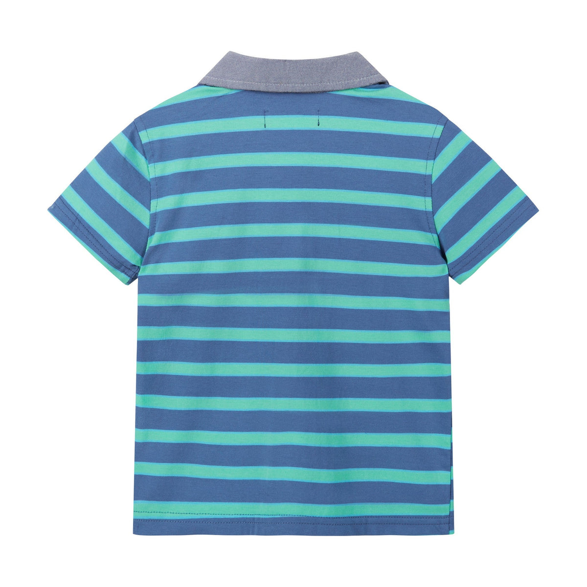 Infant Boys Pique Polo Set | Blue Stripe