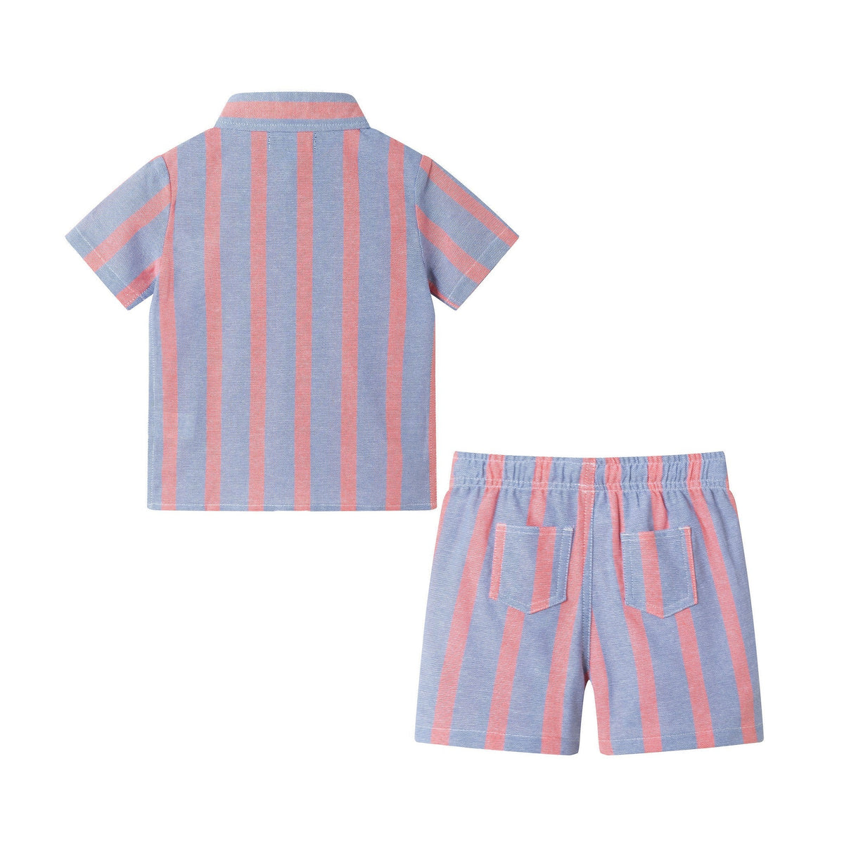 Infant Boys Airy Oxford Set | Orange Stripe