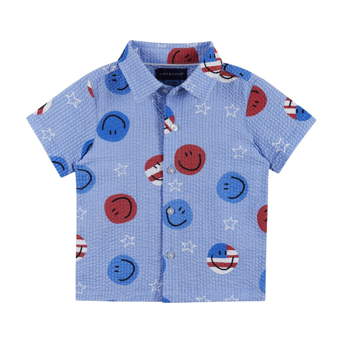 Infant Boys Short Sleeve Seersucker Set | Patriotic Smiles