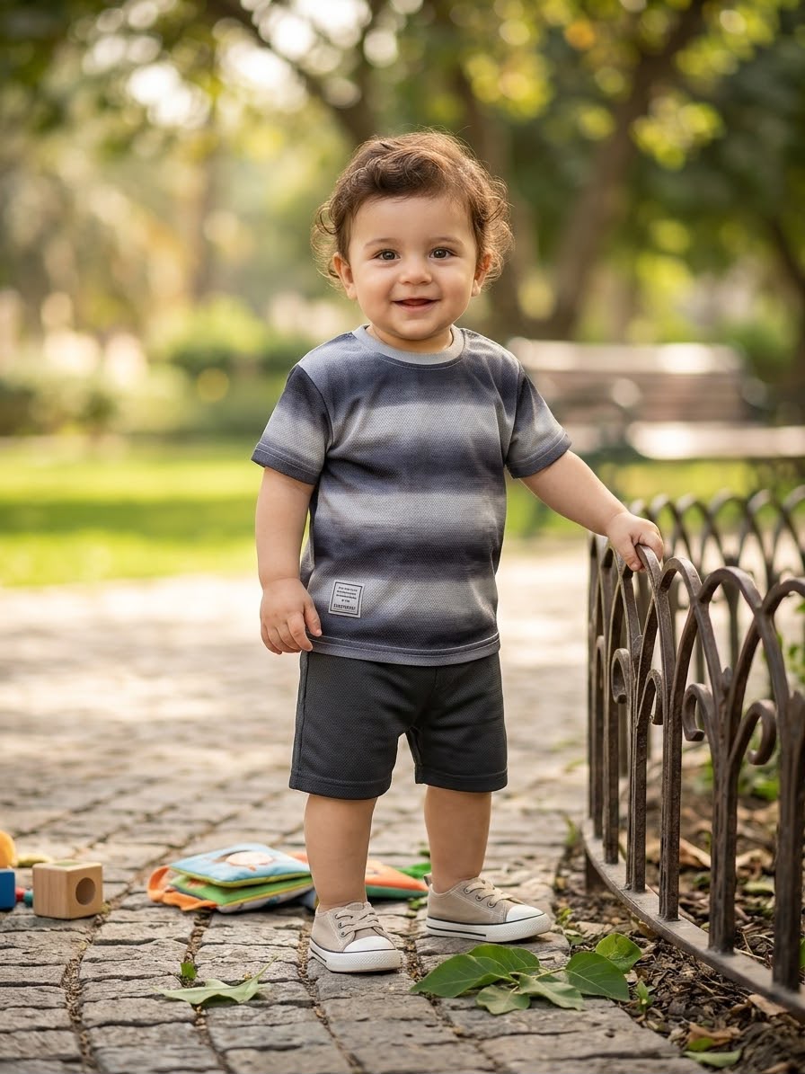 Little Explorer Ombre Casual Playwear Set for Toddler Boys