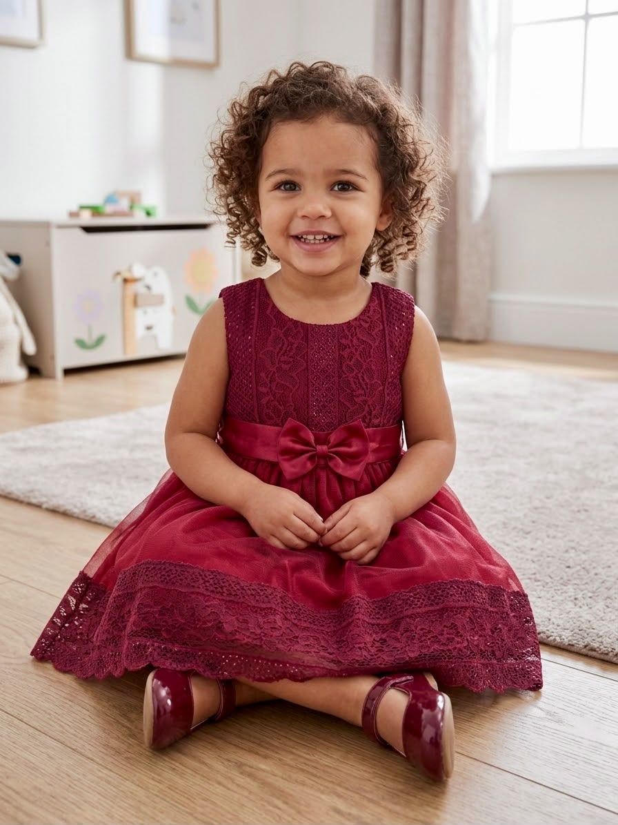 Red Ruby Bow party dress