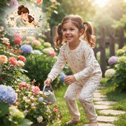 Girls Cream Swan Print Long-Sleeve Pajama & Lounge Set