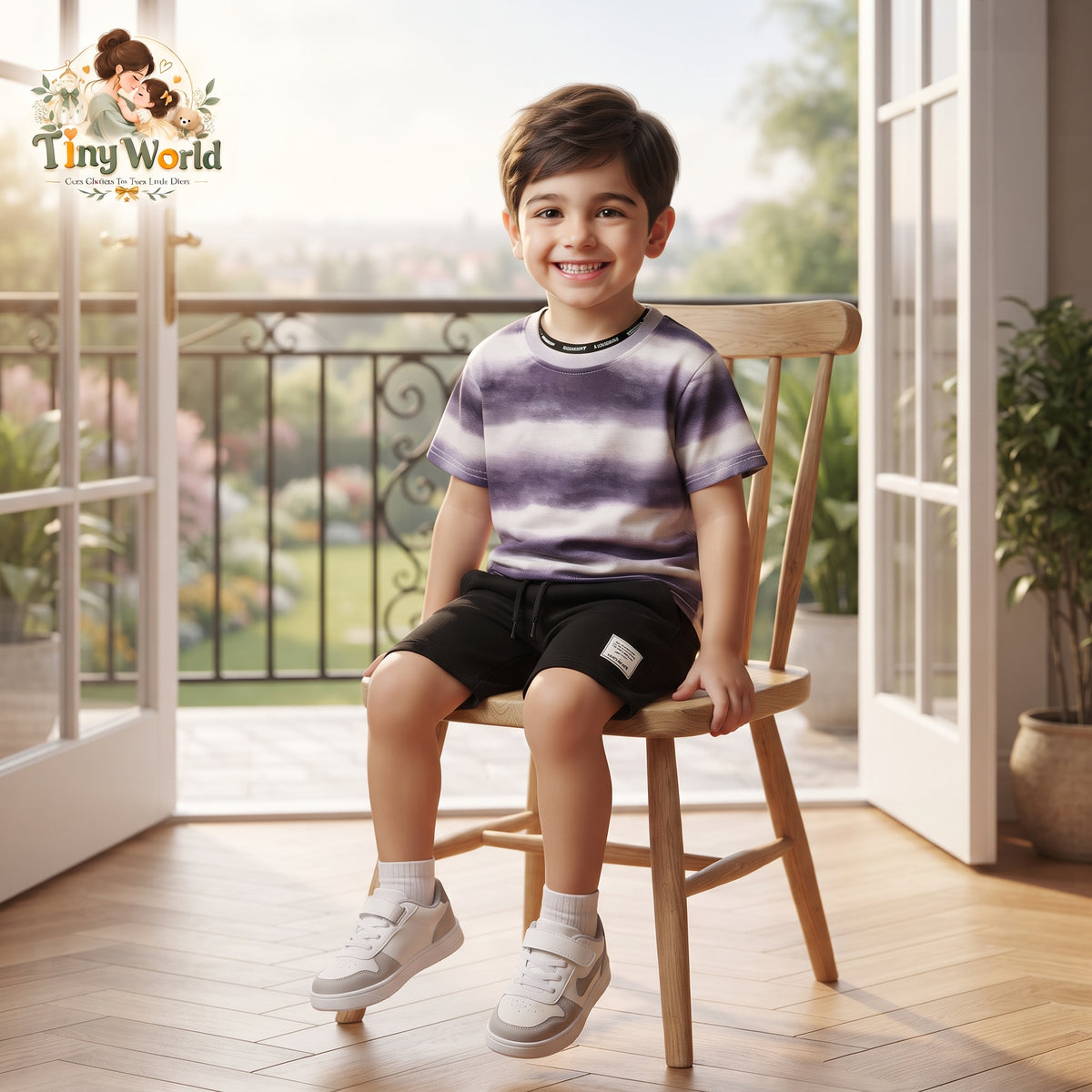 Little Explorer Ombre Casual Playwear Set for Toddler Boys
