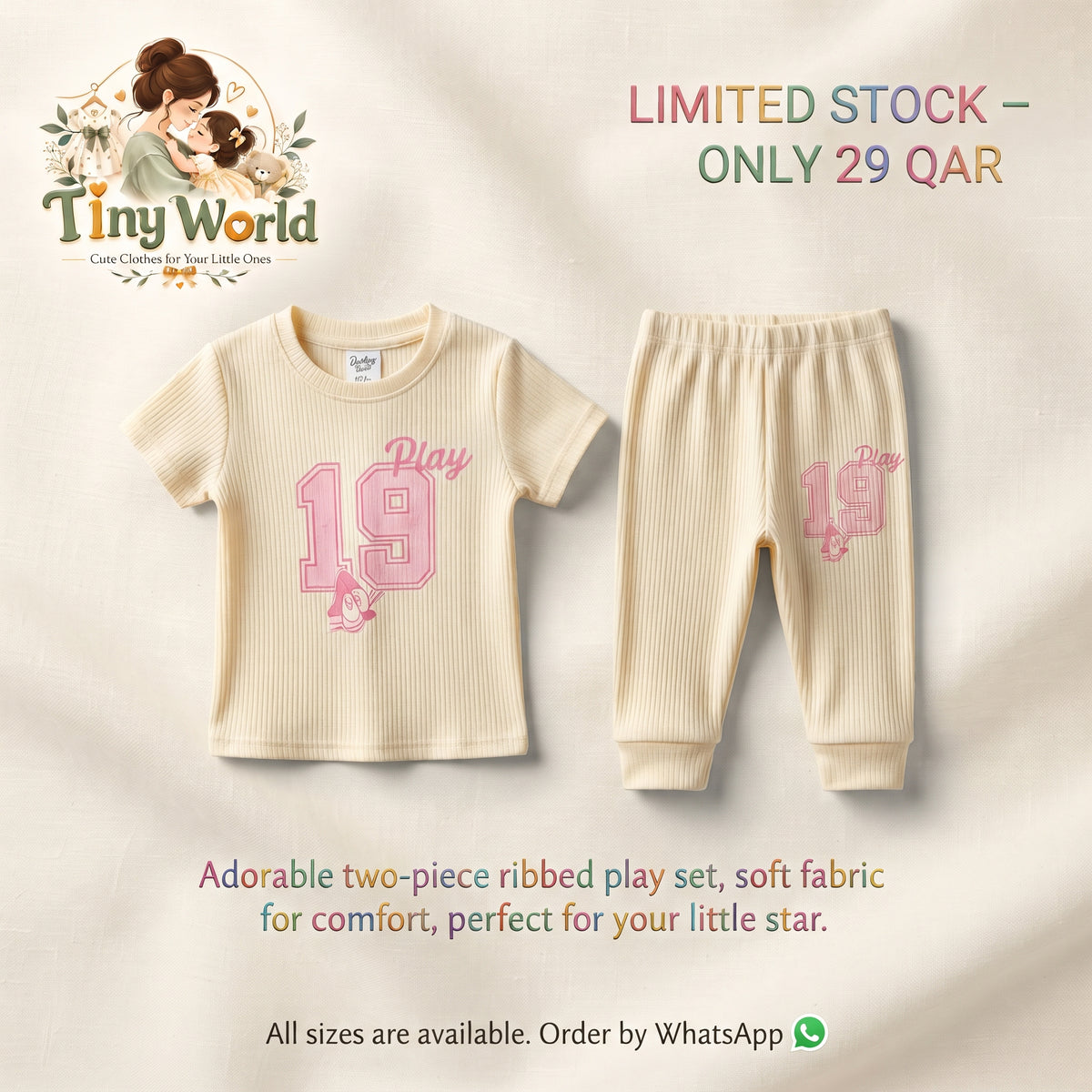 Toddler Yellow Jersey Lounge Set | Cute Graphic T-Shirt & Matching Trousers